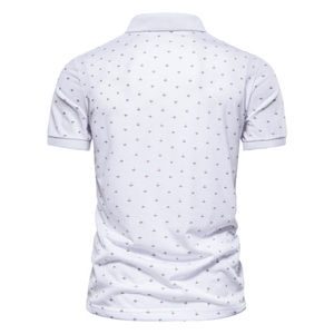2025 profesional informal para hombres para Polos estampado personalizado con patrón sólido tela elástica ligera manga corta - Product Image 2