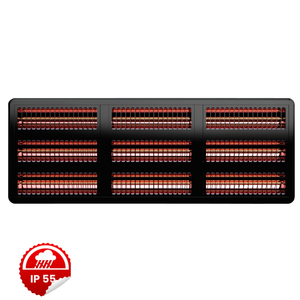 Chauffage infrarouge électrique industriel ELCON EIR TH 18, 18000W, 18kW, 380V, IP55, résistant aux intempéries, en aluminium noir, commande programmable - Product Image 2