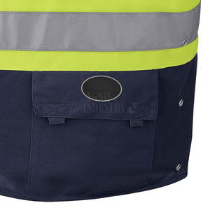 เสื้อกั๊กนิรภัยสะท้อนแสงคุณภาพสูง ระบายอากาศได้ดี น้ำหนักเบา มองเห็นได้ชัดเจน สำหรับคนงาน พร้อมโลโก้สั่งทำ ผลิตจากโพลีเอสเตอร์ 100% ขายส่ง - Product Image 4