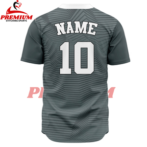 Maillots de baseball et de softball personnalisés, respirants, 100% polyester, évacuation de l'humidité, séchage rapide, impression par transfert thermique, col en V, unisexe - Product Image 2