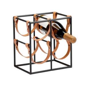 Organizador de portabotellas galvanizado de Metal de diseño clásico Soporte de almacenamiento de encimera Soporte para botellas de vino - Product Image 5