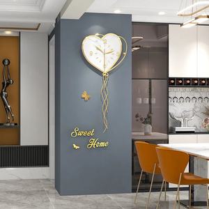 Kim Loại đồng hồ treo tường cho trang trí nội thất phòng ngủ vẽ Phòng Nhà Bếp phòng ăn Hoa <span class=keywords><strong>Handmade</strong></span> Đồng hồ treo tường - Product Image 2