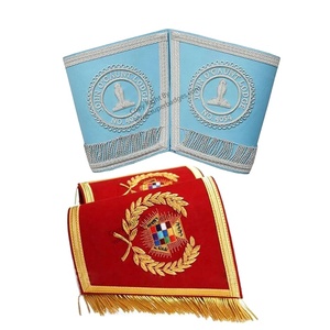 Motifs et symboles traditionnels uniformes maçonniques Regalia tissu de manchettes Regalia à vendre - Product Image 1