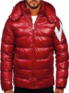 Chaqueta Bomber Roja para Hombre, Estilo Moderno, Resistente al Viento, con Capucha, Letras Personalizadas, Color Personalizado, Tallas S-6XL, Venta al Por Mayor, Impermeable - Product Image 1