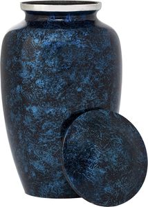 โกศบรรจุอัฐิโลหะตกแต่งระดับพรีเมียมสำหรับผู้ใหญ่ สีฟ้า จำหน่ายราคาส่ง - Product Image 3