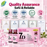 Groothandel Leverancier Alpha Arbutin Collageen Peptide Vloeibare Drank 50ml 8 Flessen Beauty Supplement OEM Private Label
