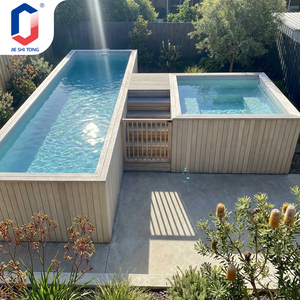 Heavy Duty UV Protected Prefabricated Container Swimming <b>Pool</b> Outdoor Small Corner Combo <b>Pool</b> - Product Image 1