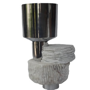 Modern Silver Finish Cast Aluminium Table Vase Metal Crafts Table Top Decor Modern Table Vase in Metal and Marble <b>Home</b> Decor - Product Image 1