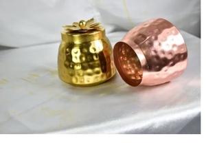 Haute vente Premium élégant cuivre métal bougie pot Premium pour la maison hôtel décor de noël en gros pas cher prix - Product Image 4