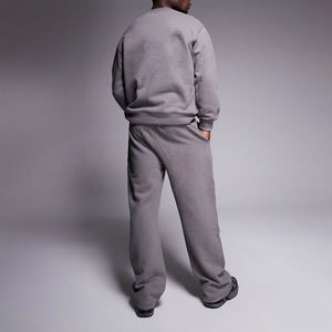 Survêtement en molleton 100% coton de haute qualité pour hommes, vêtements de rue confortables, style Hip Hop, avec impression personnalisée, logo bouffant en 3D, grande taille solide - Product Image 5