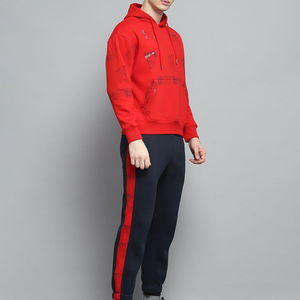 Chándal Rojo de Invierno para Hombre 2026 con Logotipo Personalizado, 100% Algodón, Secado Rápido, Transpirable, con Capucha, Talla Grande, Personalizable con Estampado - Product Image 3