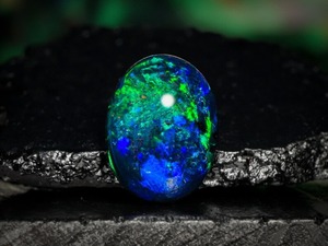 3.42 Carat Ethiopian Black <b>Opal</b> Cabochon AAA Quality Welo Fire <b>Opal</b> Oval Shape Natural Gemstone for Jewelry Making Loose - Product Image 4