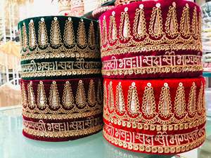 Cinta de lentejuelas doradas bordadas en botella, cintas y encajes de color verde para vestidos de boda - Product Image 4