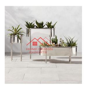 Accessoires de décoration de maison et de jardin de luxe de haute qualité, jardinière en acier inoxydable - Product Image 1