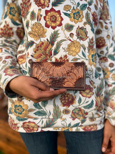 Portefeuille en cuir véritable fabriqué à la main sur mesure pour hommes Portefeuille long en cuir Portefeuilles décontractés Portefeuilles standard - Product Image 5