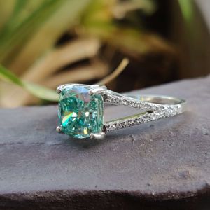 Classique 10kt Or Massif Solitaire Bagues De Fiançailles De Mariage Unique Moissanite Diamant Certifié Bijoux De Fête - Product Image 1