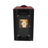 6KW PSC6R Poêle à granulés de bois portable moderne à biomasse Cheminée intérieure avec télécommande et WiFi pour le salon