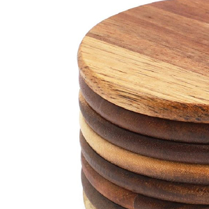 Posavasos de madera impermeable duradero personalizado de alta calidad, artículo decorativo de mesa de estilo rural, precio razonable para la India - Product Image 5