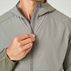Customizable High Street <b>Men's</b> <b>Lightweight</b> Windbreaker <b>Jacket</b> Quick Dry Hooded Sports Breathable Plain Dyed Winter High - Product Image 4