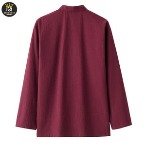 Uniforme de Kung Fu Ligero de Poliéster/Algodón Elástico Teñido Liso con Cuello Mao, Novedades 2025, Kimono de Jiu Jitsu - Product Image 6