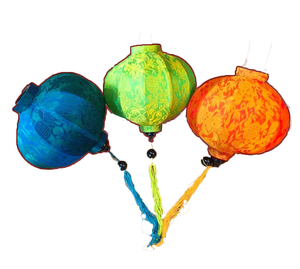 Lanterne en soie colorée du Vietnam de haute qualité pour l'exportation meilleur prix-lanternes Slik pour la décoration mi-automne - Product Image 2