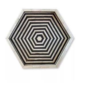 Plateau de service de forme rectangulaire os et résine pour le petit déjeuner au lit hébergement plateau décoratif intérieur écologique prix abordable - Product Image 6