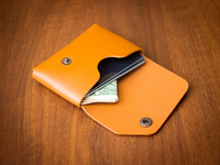 Dompet RFID kulit asli buatan tangan untuk pria, dompet kartu ID pekerjaan pendek, penutup paspor, dompet koin, tempat kartu uang