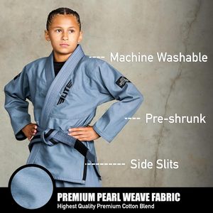 Ultra ligero BJJ Brazilian Jiu Jitsu Gi para niños con tela preencogida y cinturón libre - Product Image 2