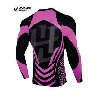 Vente en gros 2025 personnalisé MMA Rash Guard personnalisé Sublimation imprimé Bjj Rash Guard haute qualité combat formation Rash Guard - Product Image 4