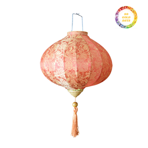 Linterna de seda Hoi An de alta calidad-100% hecha a mano con marco de bambú - Product Image 2