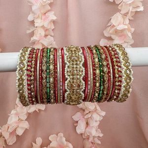 Rạng rỡ đa-màu Silk chủ đề <span class=keywords><strong>Bangle</strong></span> <span class=keywords><strong>Set</strong></span> cho cô dâu và cô gái xinh đẹp ngọc trai tôn tạo Bridal Bangles cho đám cưới - Product Image 3