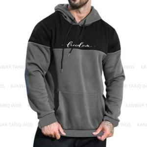 Poids lourd 100% coton hommes polaire à capuche personnalisé fermeture éclair pull éponge goutte épaule plaine fermeture éclair hiver mystère solide - Product Image 1
