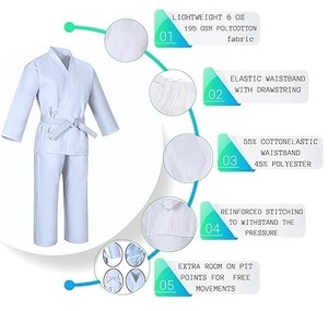 Nueva llegada diseño personalizado artes marciales Karate Kung Fu Taekwondo Judo uniforme artes marciales Color blanco nuevo traje de Karate transpirable - Product Image 4