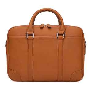 Custom Logo Vintage High Quality <b>Men</b> Briefcase Leather Handbag Large Capacity <b>Men</b> Retro Business Laptop Briefcase - Product Image 2