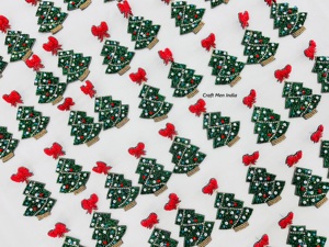 Fashion Christmas Holiday Festive Seed Beaded Customizable Red <b>Earrings</b> Tree/Santa Snowflake Beaded Heggie <b>Earrings</b> - Product Image 4