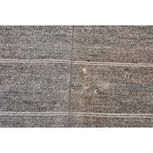 Tapis moderne en laine patchwork 2.1x6.2 pieds gris beige tissage plat turc pour décorations de salon dos en latex - Product Image 5