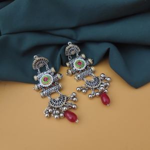 ต่างหูสตั๊ดสองโทนสีออกซิไดซ์เกรดสูงเครื่องประดับแฟชั่นคุณภาพสูงจากผู้ผลิตอินเดียรูปทรงเรขาคณิต - Product Image 5