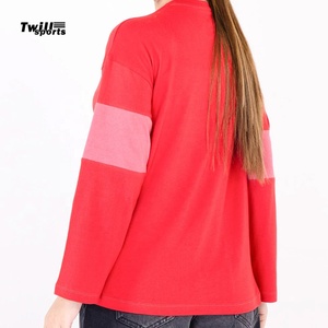 Otoño primavera señoras casual manga larga Camiseta cuello redondo Mujer suelta ajuste básico liso penal manga larga Camiseta - Product Image 2