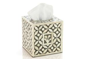 Porte-mouchoirs en bois incrusté d'os écologique fait à la main en gros décoratif pour les voitures de bureau à domicile modernes - Product Image 5