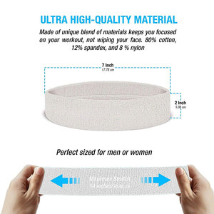 Diadema bordada personalizada, ropa deportiva para tenis y baloncesto, muñequeras deportivas al por mayor, muñequeras y diadema - Product Image 2