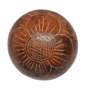 Boule décorative en bois sculpté blanchi à l'ancienne, décoration d'intérieur, accent sphérique, texture de bois naturel, boule décorative pour présentoirs - Product Image 3