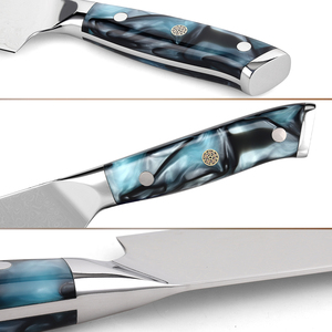 Vente en gros personnalisé de haute qualité OEM ODM professionnel Fix lame tranchante couteau de cuisine en acier Damas couteau de chef avec poignée - Product Image 5