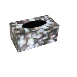 Caja de pañuelos portátil de estilo alemán con forma personalizada de nácar, centros de mesa para restaurantes y hoteles. - Product Image 2