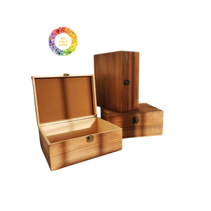 Boîte cadeau en bois naturel avec couvercle taille personnalisée et logo pour l'emballage de produits haut de gamme exportation directe d'usine - Product Image 4