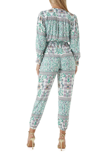 Elegante personalizado de las mujeres de moda con cuello en V Mono de manga larga y hasta el tobillo hasta el suelo vestido informal con bolsillo para las señoras - Product Image 2