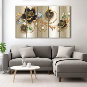 Kim loại tường nghệ thuật hiện đại nhà trang trí tường tác phẩm điêu khắc hoa nở handmade tường treo nghệ thuật cho phòng khách - Product Image 4