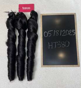 Extensiones de cabello de trama de cabello crudo rizado hinchable negro Natural de doble dibujo Paquetes de cabello humano vietnamita virgen crudo Precio al por mayor - Product Image 1