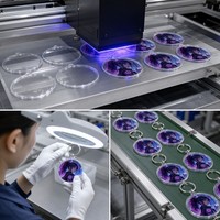 Porte-clés en acrylique transparent imprimé UV personnalisé, style cyberpunk néon anime, breloque de sac en acrylique, vente en gros, OEM