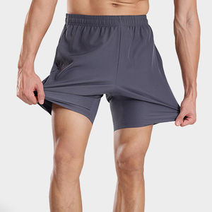 Customized Elastic Waist Athletic Summer Fitness Wear Solid Pattern Plain Dye <b>Mens</b> Workout Jogging <b>Shorts</b> Sport Exercise <b>Shorts</b> - Product Image 2