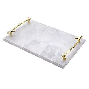 Bandeja de servicio de metal de diseño rústico duradera para servir bebidas, aperitivos y Decoración elegante - Product Image 2